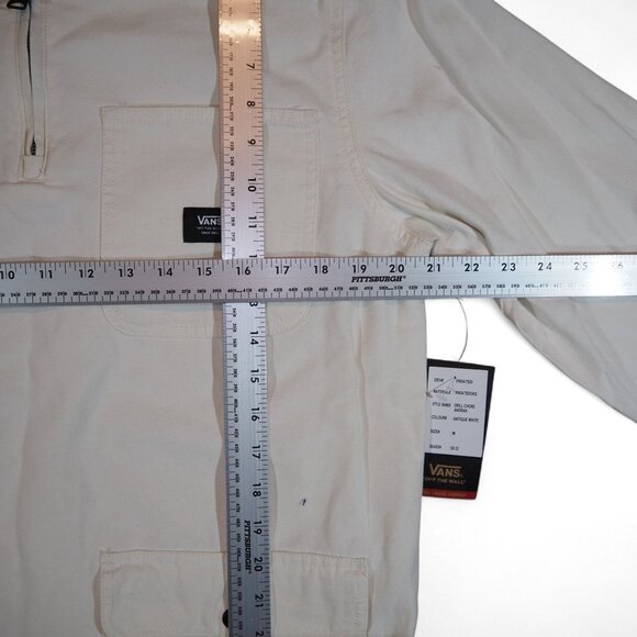 Vans Drill Chore Anorak Quarter Zip Antique White Men's M VN0A7SDI - Picture 9 of 10
